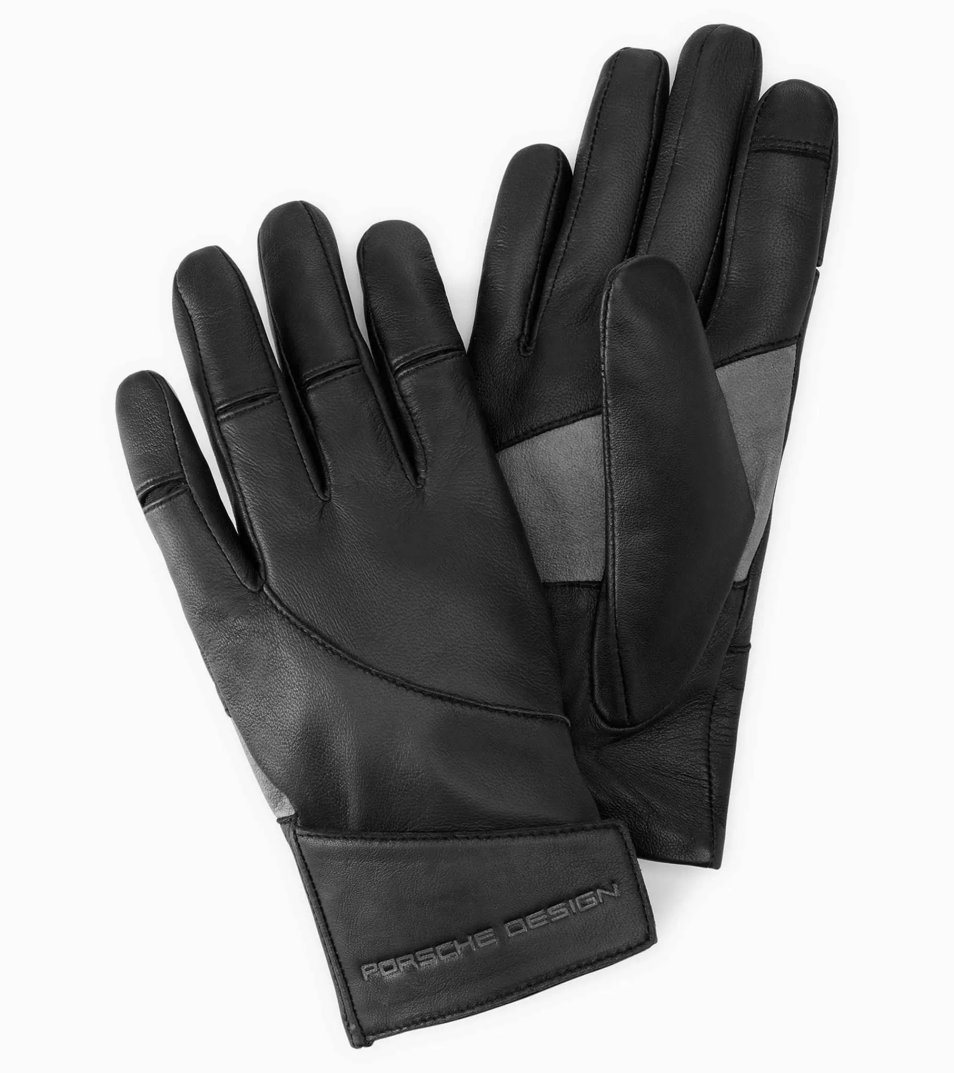 Porsche Design Active Leather Gloves Jet Black Flash Sale