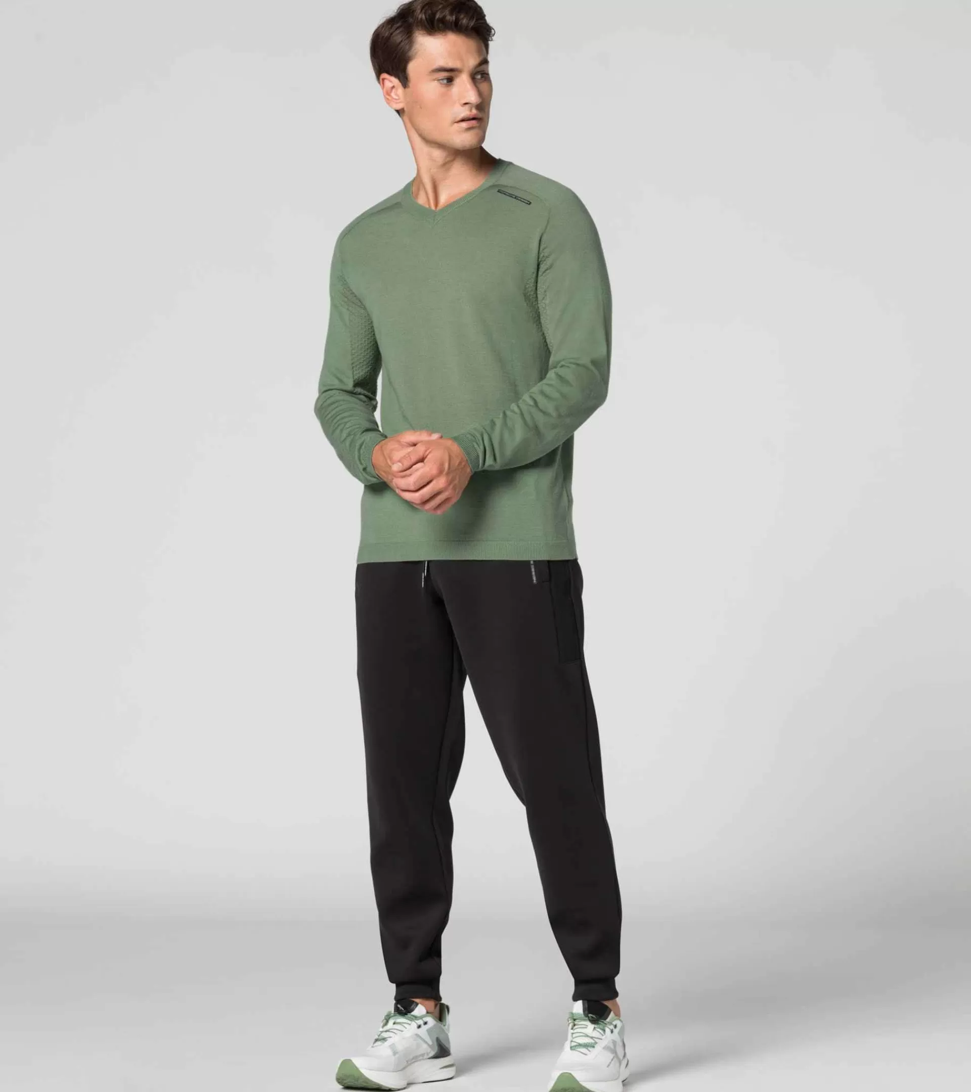 Porsche Design Evoknit® V-Neck Pullover Dusty Green Store