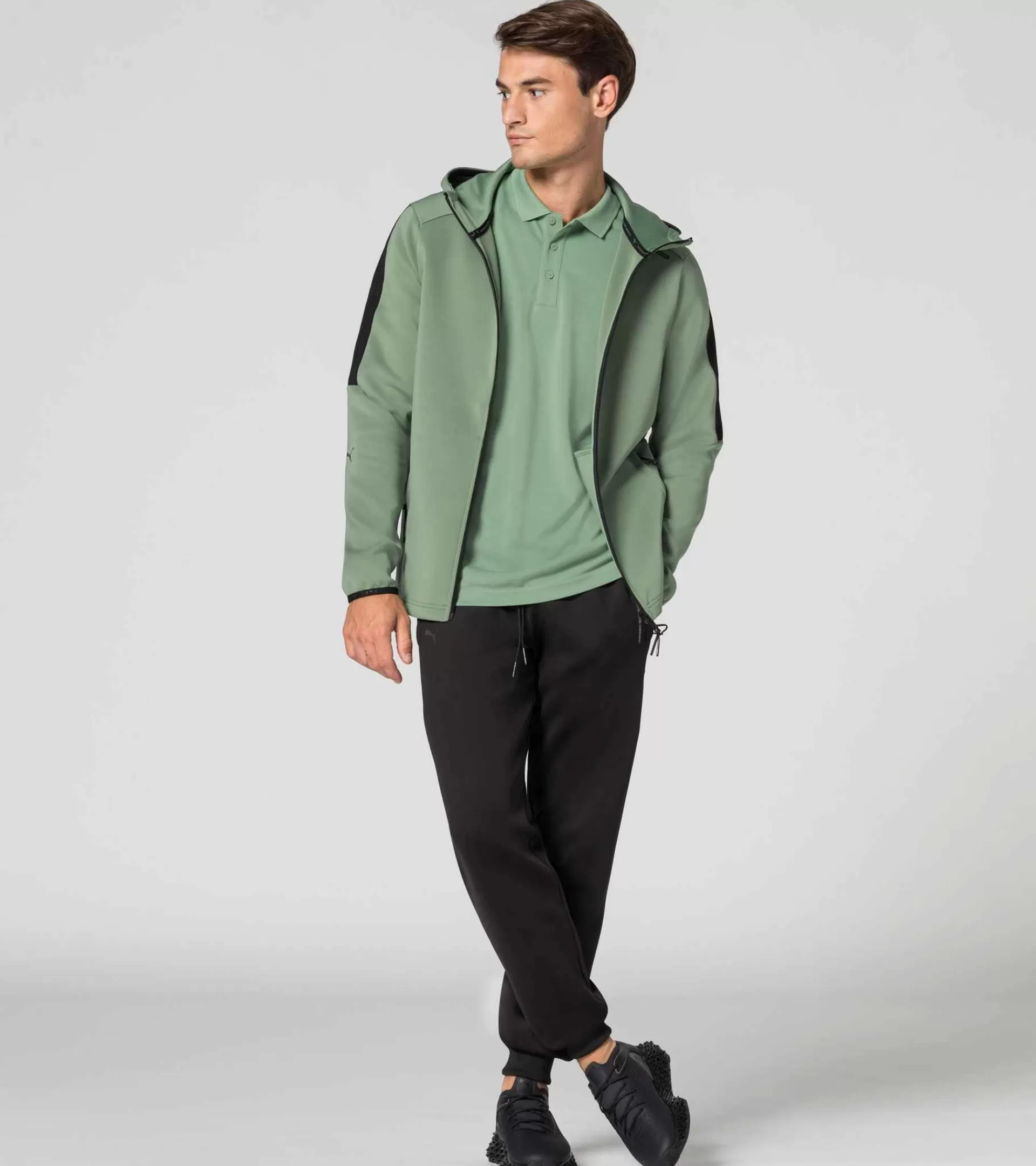 Porsche Design Hooded Sweat Jacket Dusty Green Hot