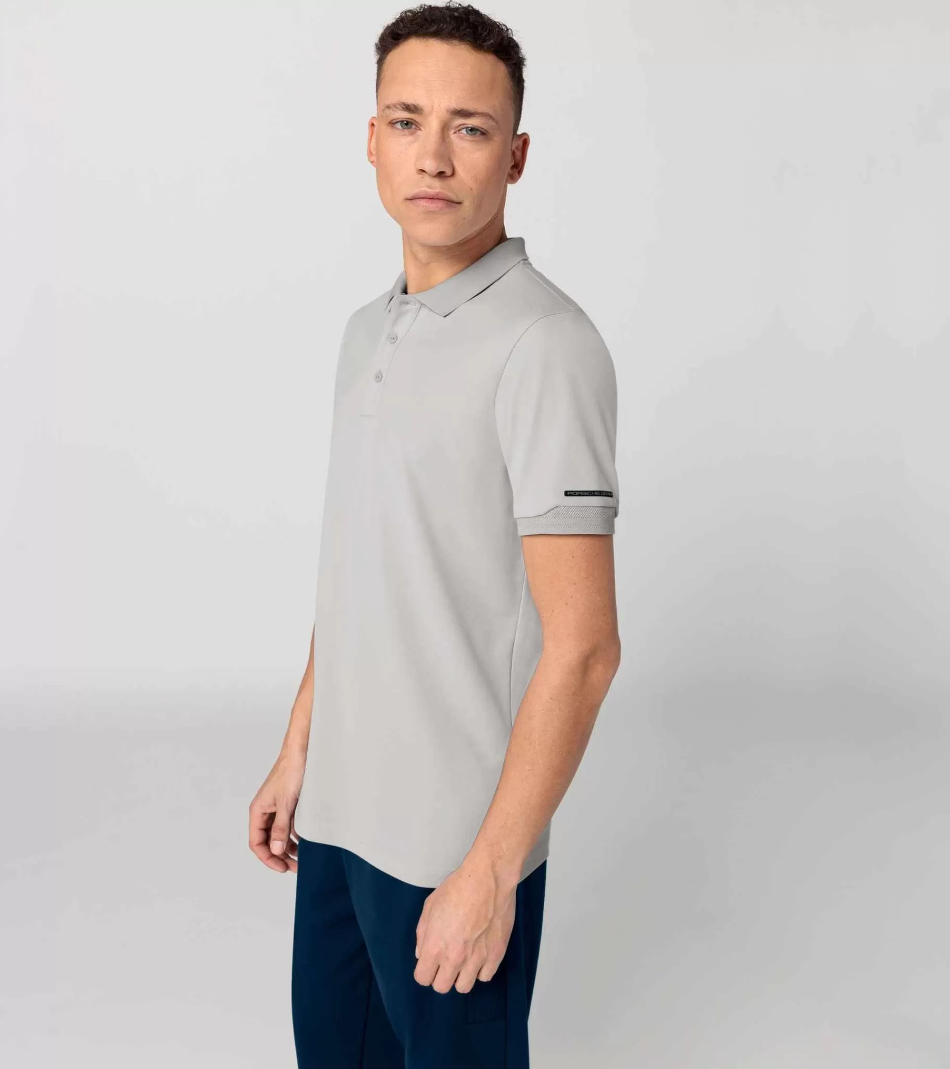 Porsche Design Polo Para Homem Ash Grey Flash Sale