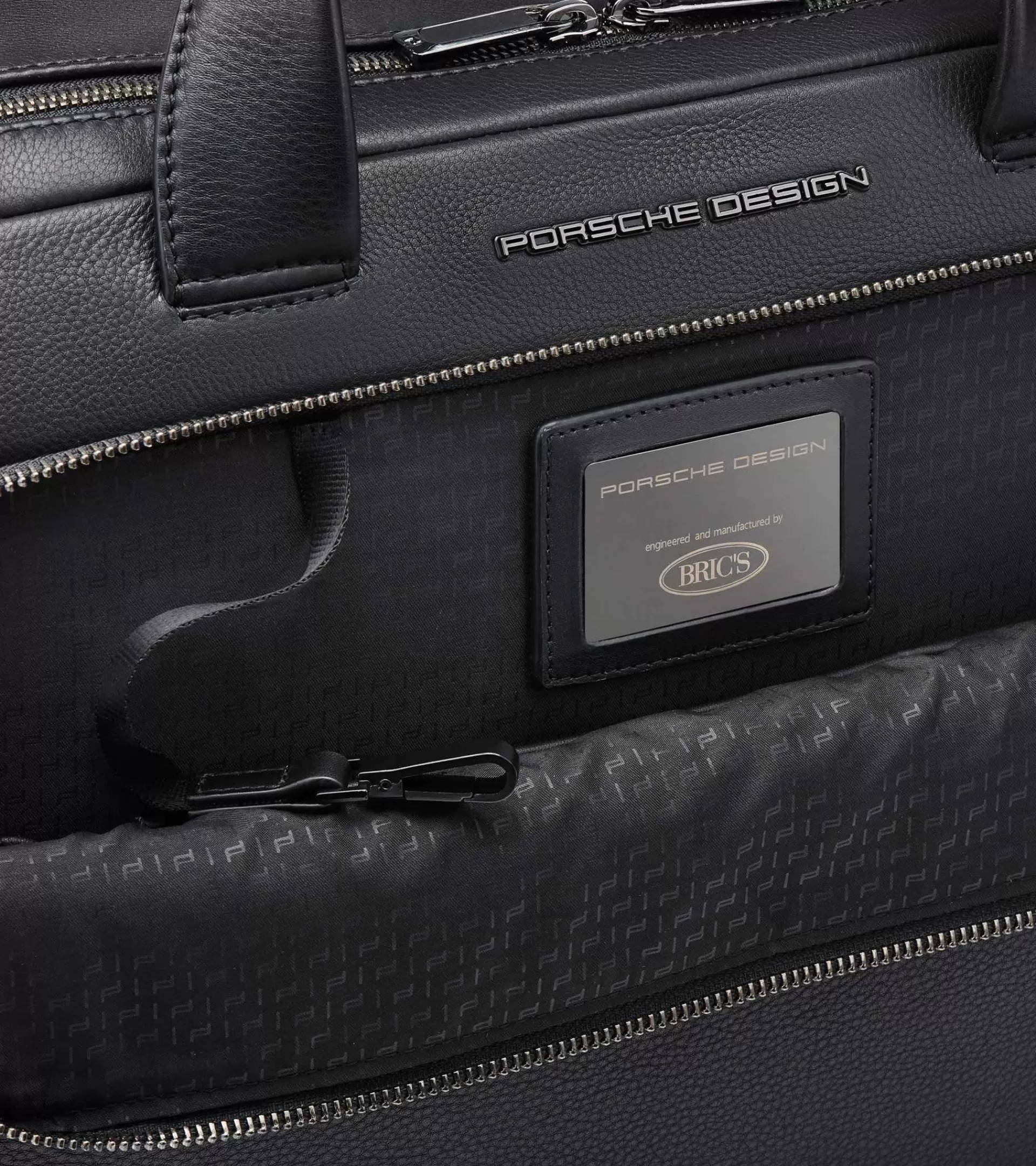 Porsche Design Roadster Leather Briefcase M Black Clearance