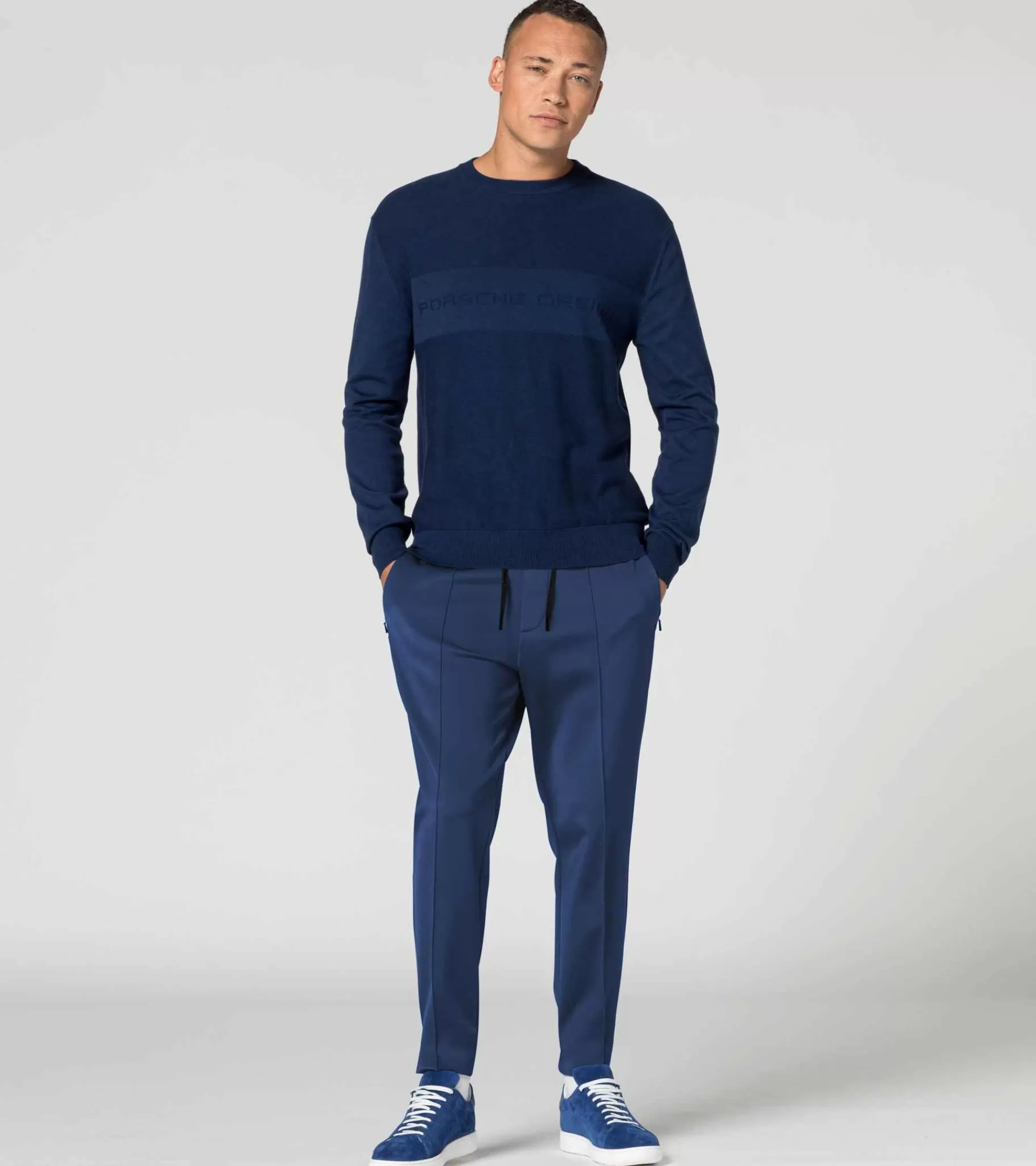 Porsche Design Sueter Com Logotipo Jacquard Blue Depths Shop